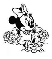 coloriage bebe daisy dans les fleurs